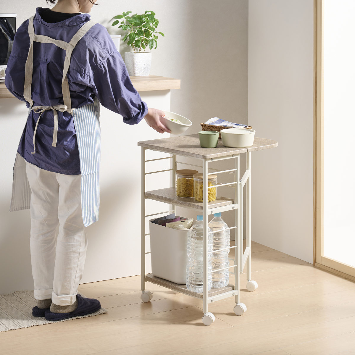 楽天市場】キッチンワゴン バタフライ天板 幅27・50cm Like Vintage