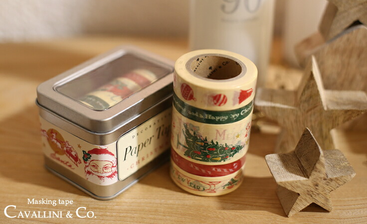 楽天市場】Cavallini & Co クリスマスマスキングテープセット fog