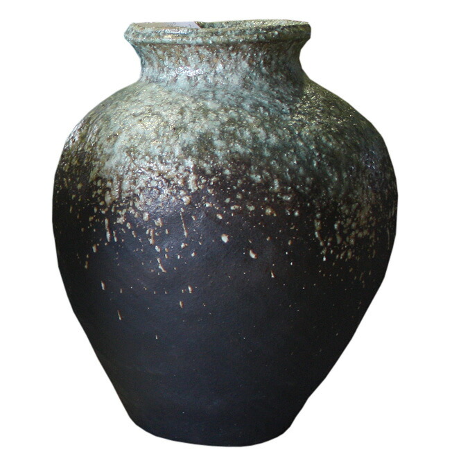 信楽焼 八山造 ビードロ釉 大壺 壺 花入れ 花生け 飾り物 オブジェ