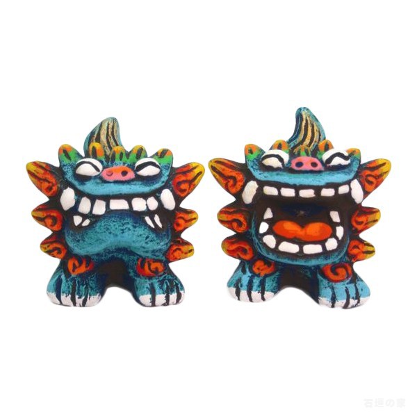 楽天市場】シーサー【米子焼】 ドーガS 青 Sサイズ 石垣島 沖縄