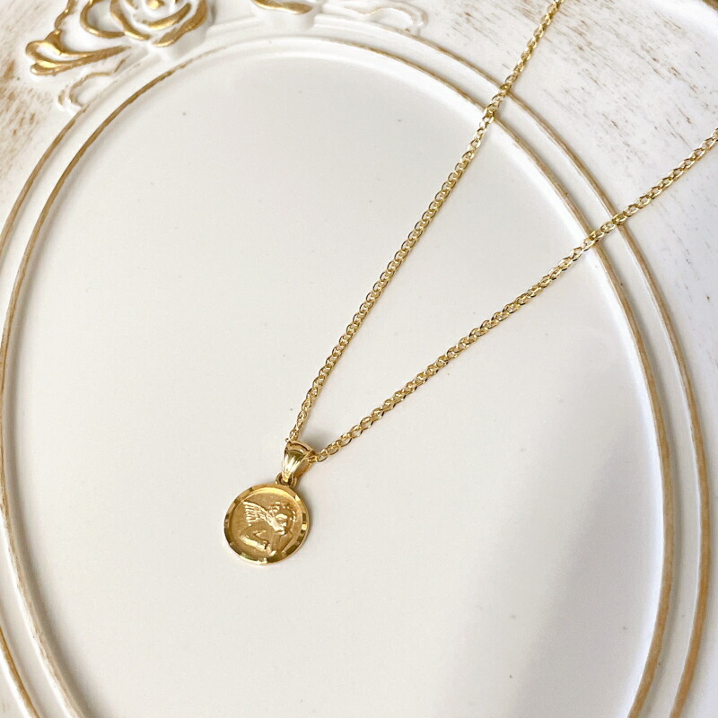 楽天市場】LA直輸入14K カリフォルニアゴールド エンジェル ペンダント