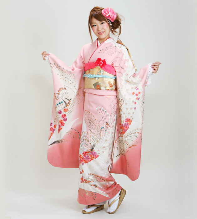 振袖 完全フルセット 25点 成人式 結婚式 前撮り 薄ピンク 刺繍 フリル