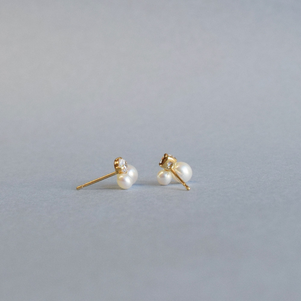 楽天市場】パール ピアス 淡水真珠 18金 18k K18 ゴールド