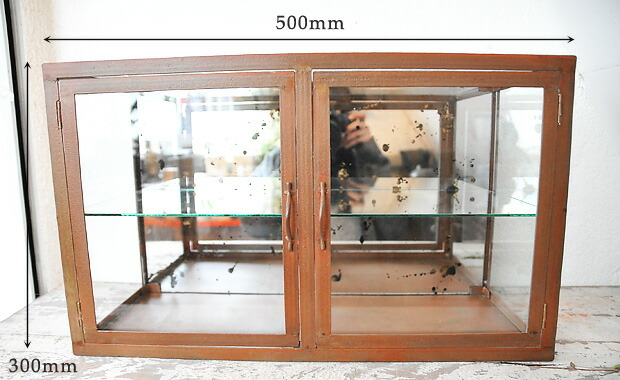ショーケース レトロ アンティーク 2段ひな壇 ラック【貴重】 昭和