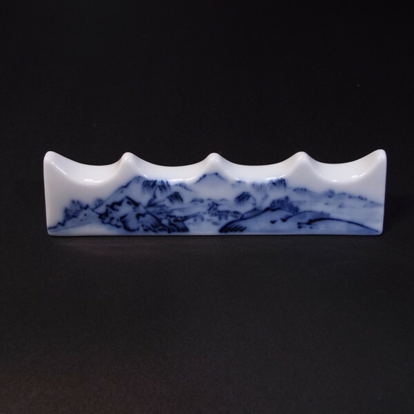 楽天市場】筆置き 陶器染付 山水｜書道 書道用品 習字 和小物 ギフト
