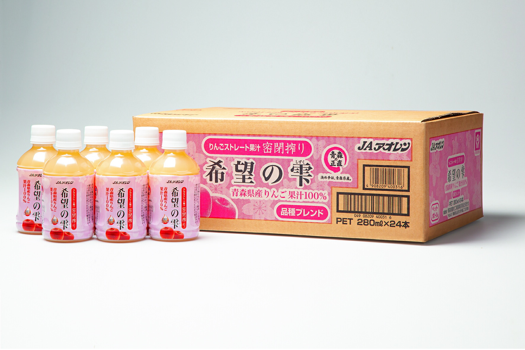 楽天市場】希望の雫 品種ブレンド／280mlPET×24本入／青森りんご