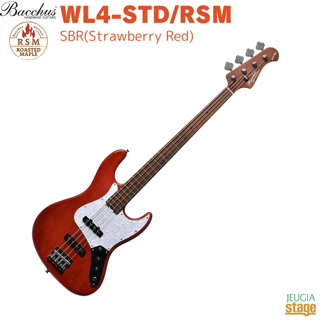 楽天市場】エレキ ベース バッカス 赤の通販