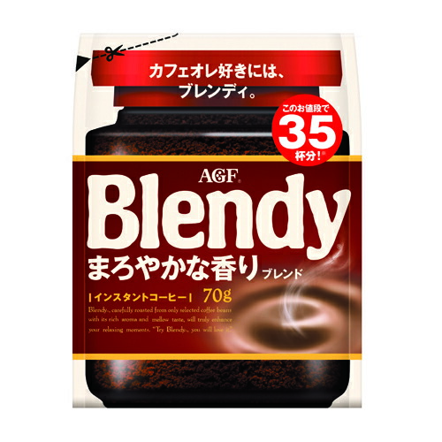AGF ブレンディ まろやかな香りブレンド 袋70g 12袋 (インスタント