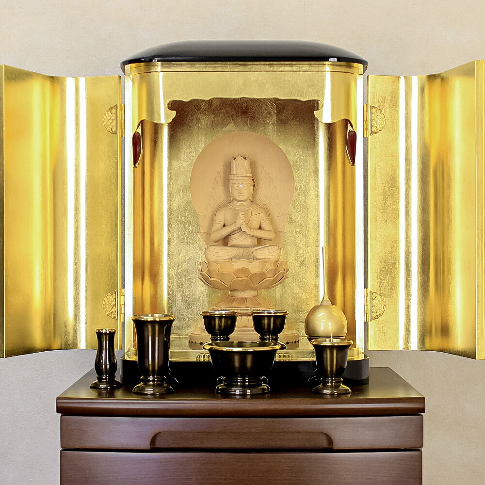 楽天市場】丸厨子 手作り高級厨子「幅広」18号 黒塗り 朱塗り 純木製