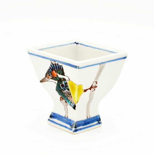 武腰潤 川蝉小口瓶 九谷焼 共箱 高さ24.5㎝ 【公式通販】