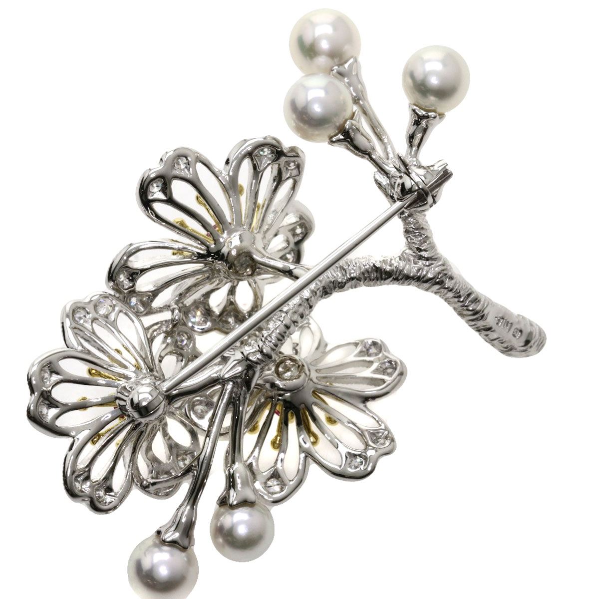 楽天市場】ミキモト パール 真珠 ピンクサファイア ダイヤモンド 桜