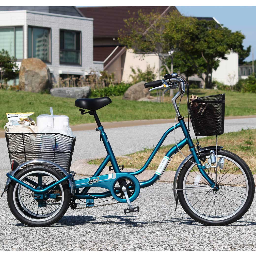 楽天市場】三輪自転車 カギ ライト カゴ 付 20インチ 16インチ