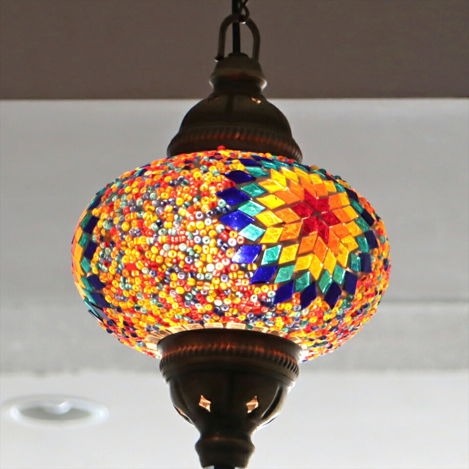 楽天市場】トルコランプ モザイクランプ ペンダントランプ 直径16cm