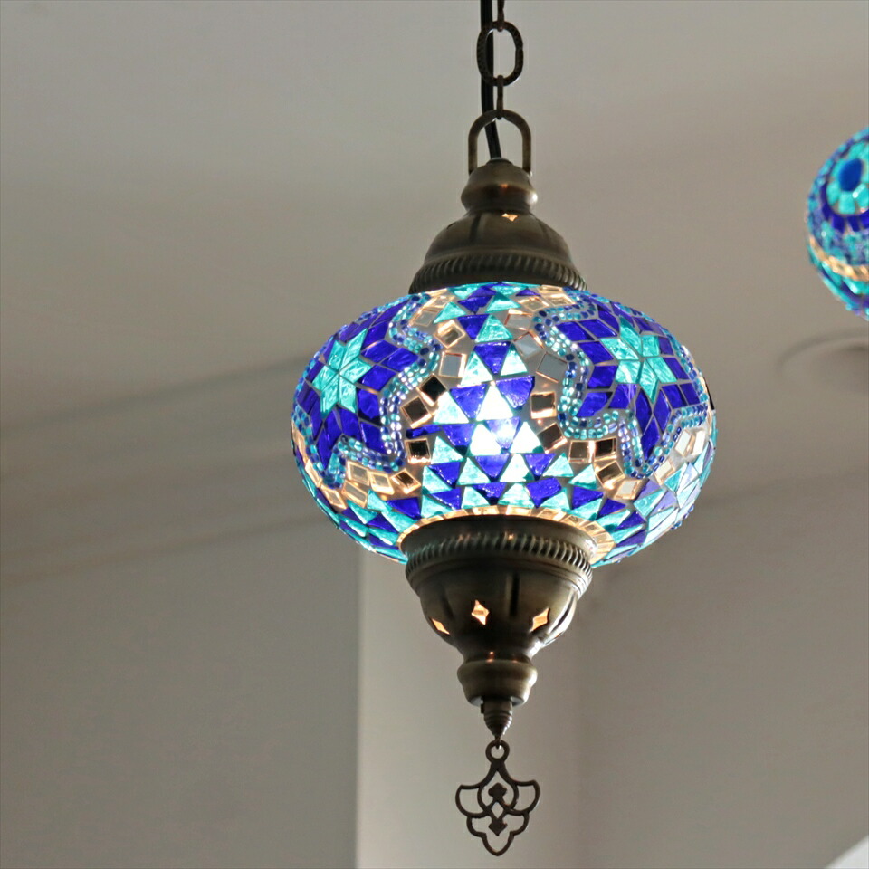 楽天市場】トルコランプ モザイクランプ ペンダントランプ 直径16cm