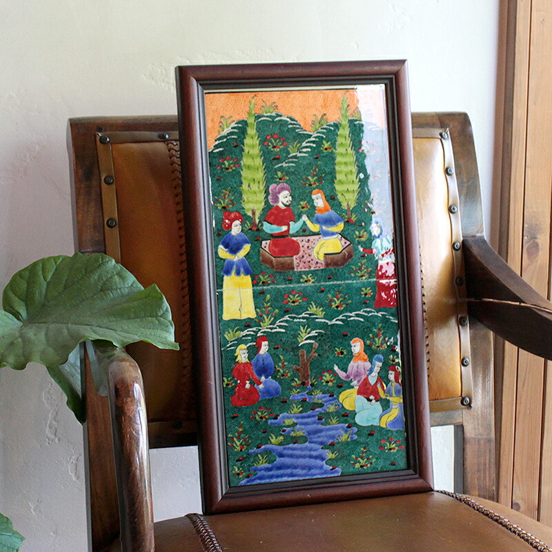 楽天市場】【15%OFFクーポン対象】トルコ手書きタイル2枚額・細密画