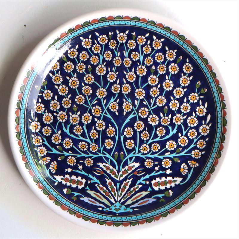 楽天市場】トルコ陶器 プレート 飾り皿 直径30cm キュタフヤ