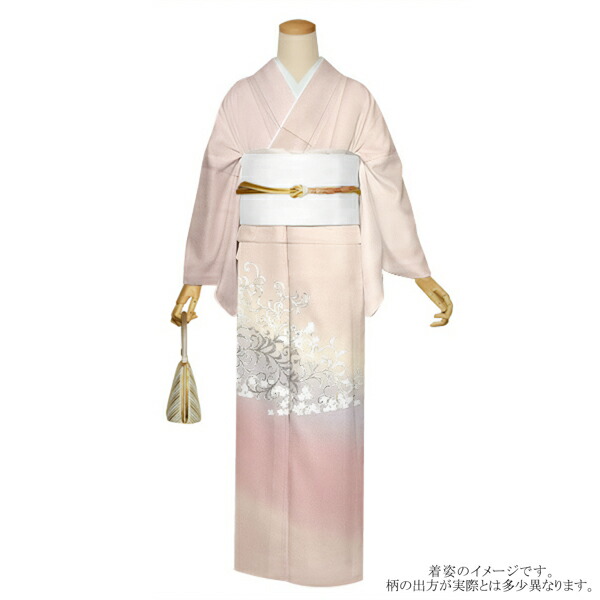 訪問着 袋帯 正絹 2点セット 灰桜