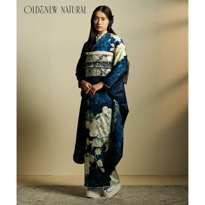 未仕立て 仮絵羽 振袖 総絞り 黒 古典成人式 結婚式 正絹 モノトーン