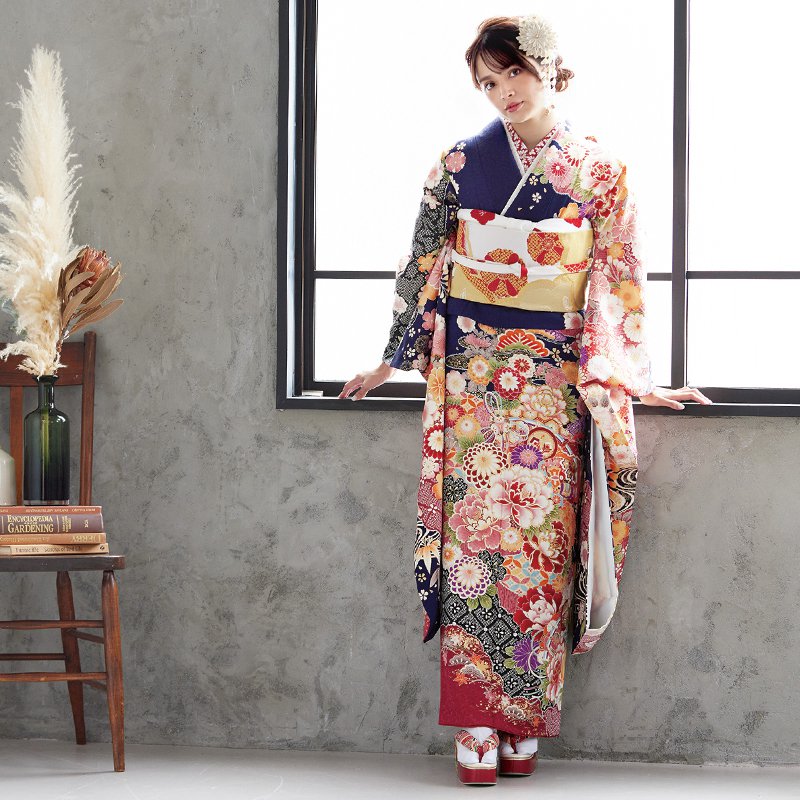 楽天市場】成人式早割クーポン10％オフ【振袖 レンタル】RS1835 正絹