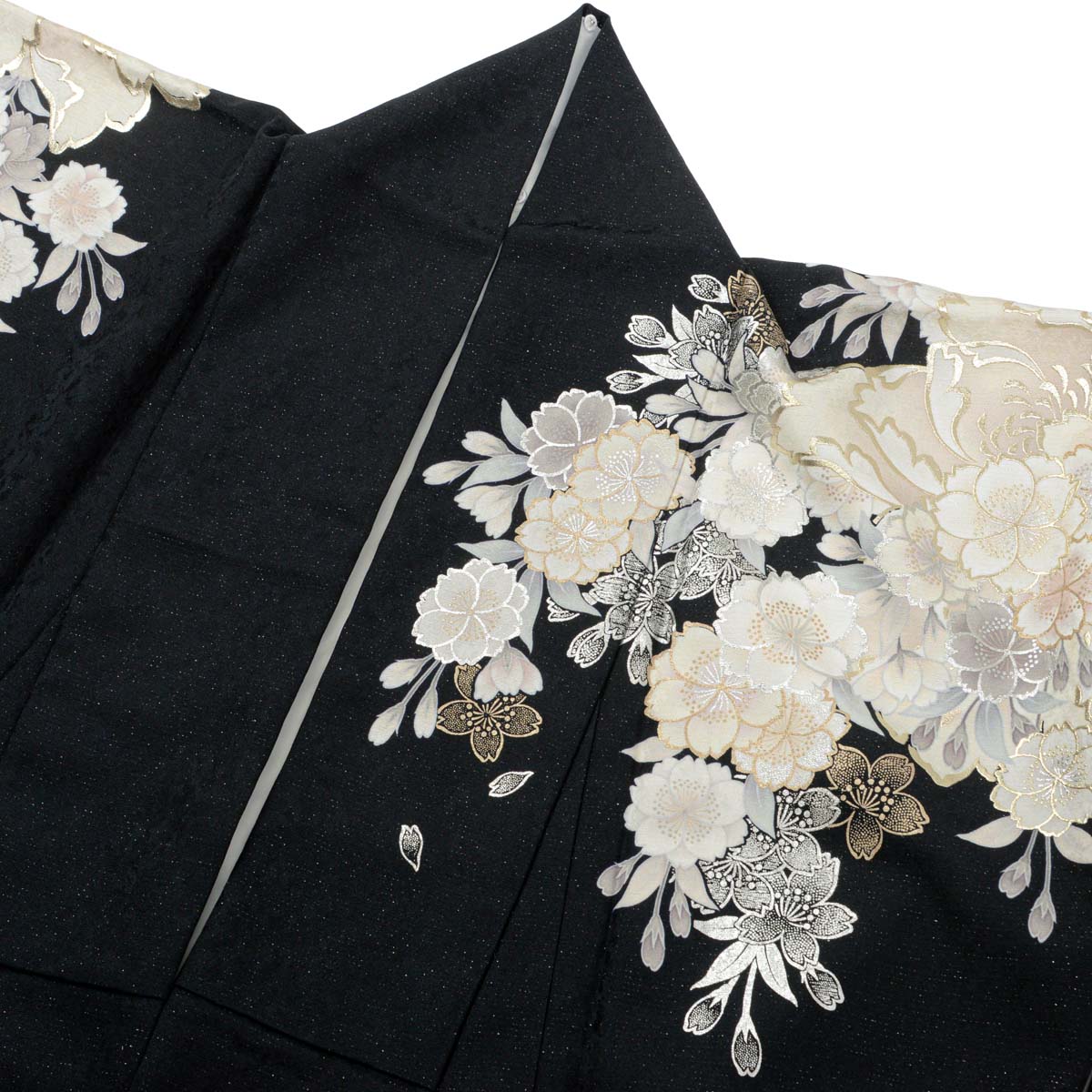 楽天市場】【振袖 レンタル】 結婚式 結納R2086 正絹 黒 牡丹に桜 振袖