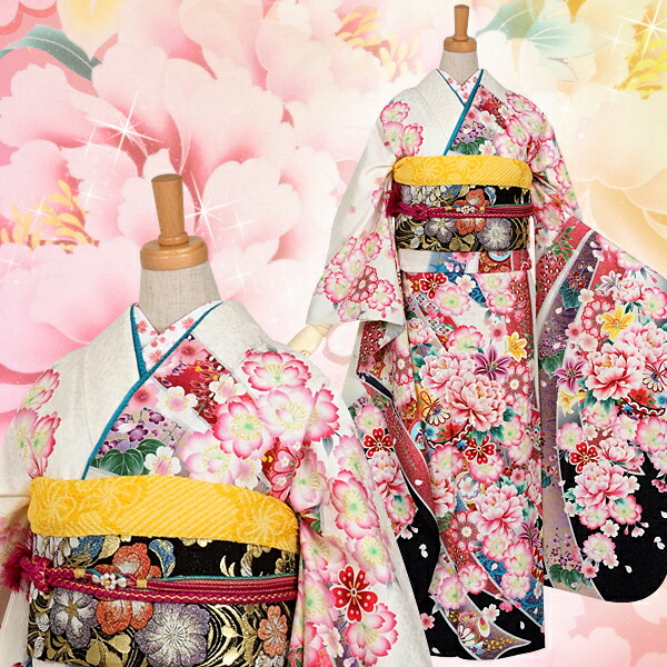 楽天市場】成人式早割クーポン10％オフ【振袖 レンタル】RS895 正絹 白