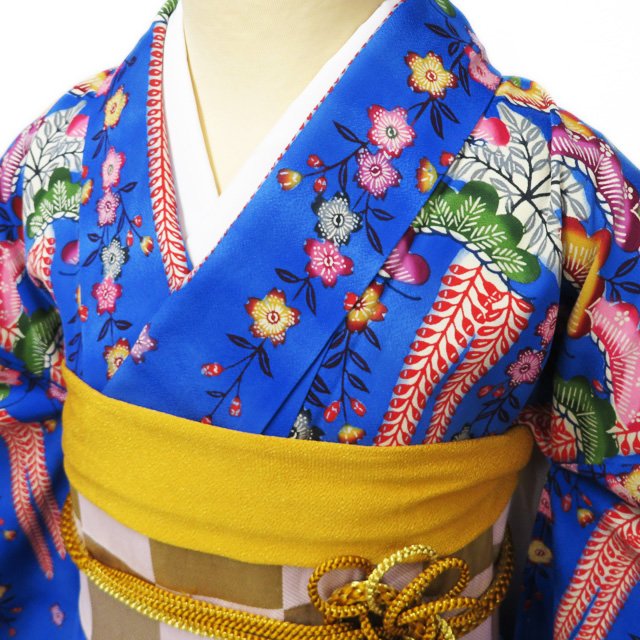 楽天市場】【 中古 】 特選 振袖 リサイクル着物 正絹 琉球 紅型 花