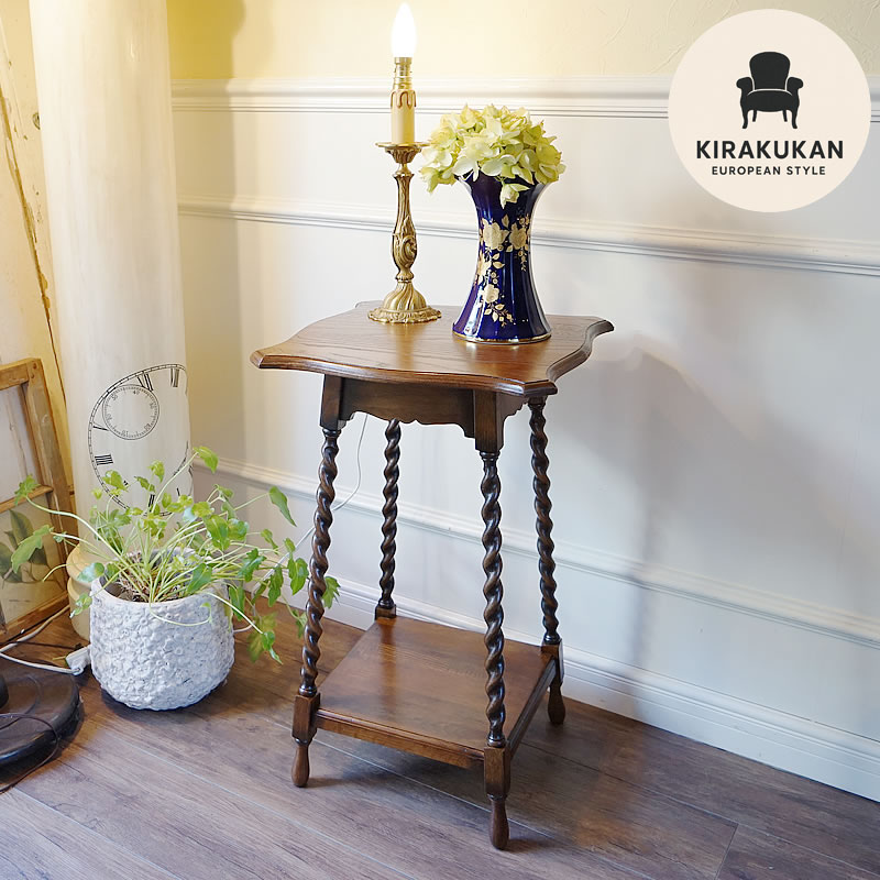 アンティーク風 花台 / サイドテーブル 【公式通販】