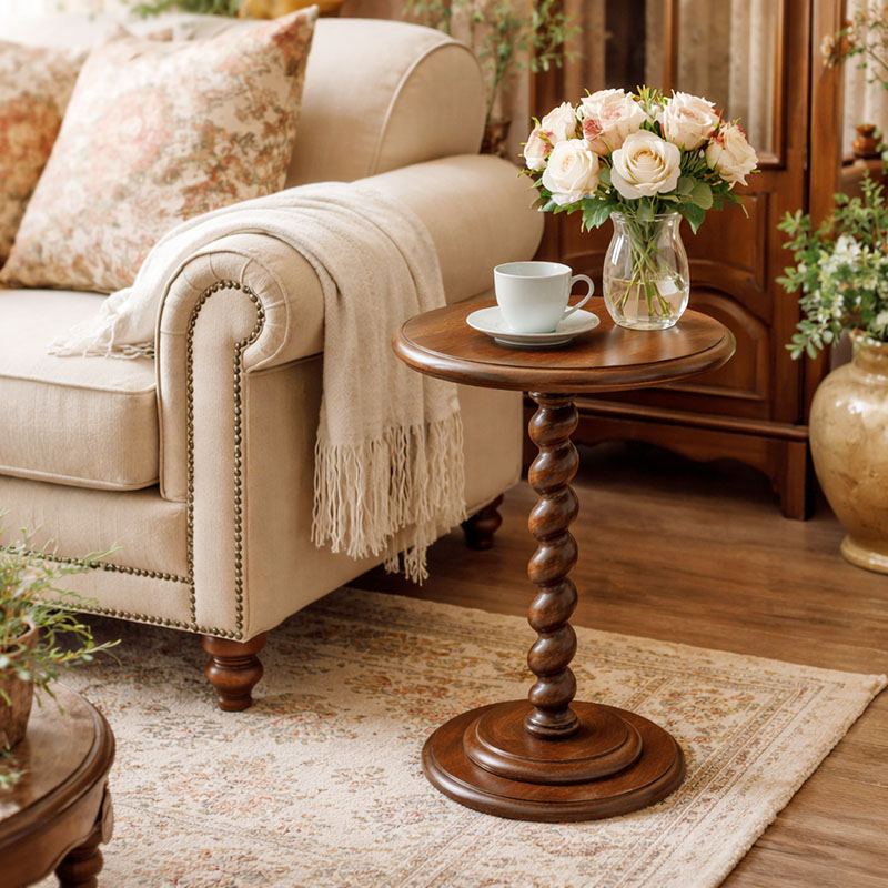 A サイドテーブル コーヒーテーブル アンティーク調 ヨーロピアン風