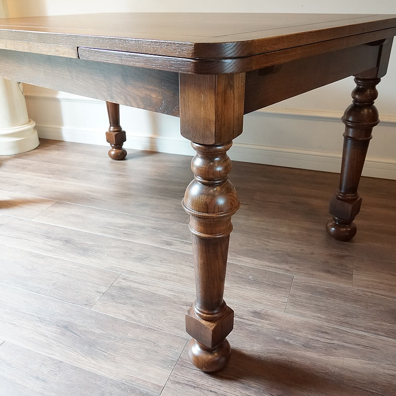 楽天市場】アンティーク家具調 ダイニングテーブル 伸縮 140-200 伸長