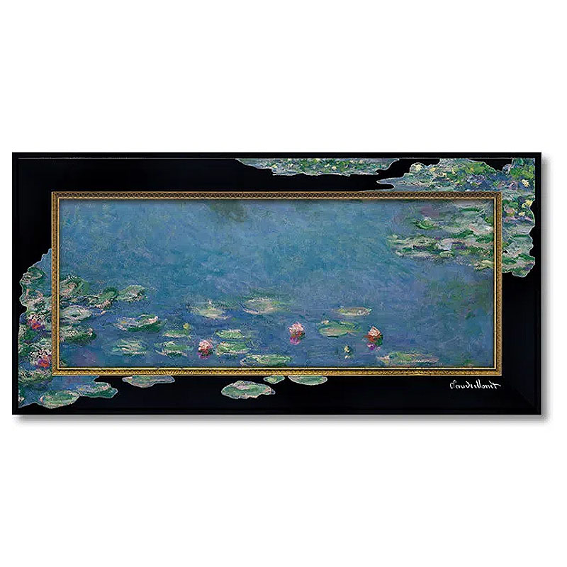 楽天市場】絵画 モネ インテリア monet 「 睡蓮 すいれん 」 60 × 30cm