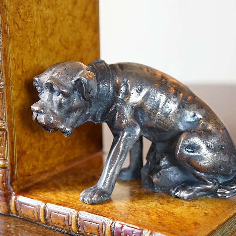 希少品！50's〜60's アメリカアンティーク犬のブックエンド置物USA