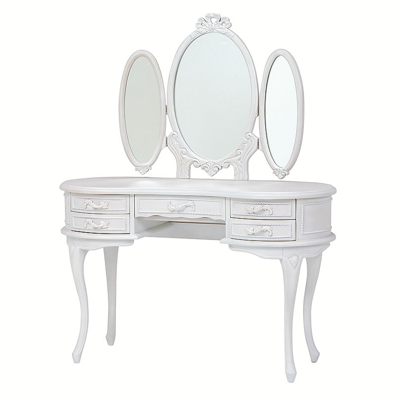 アンティーク ドレッシングミラー 三面鏡 オーバル ドレッサー