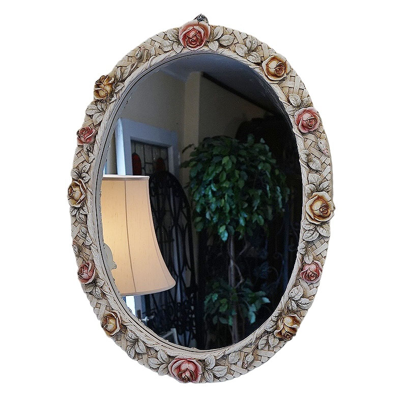 楽天市場】鏡 壁掛け アンティーク ビンテージ USED フランス製 ローズ