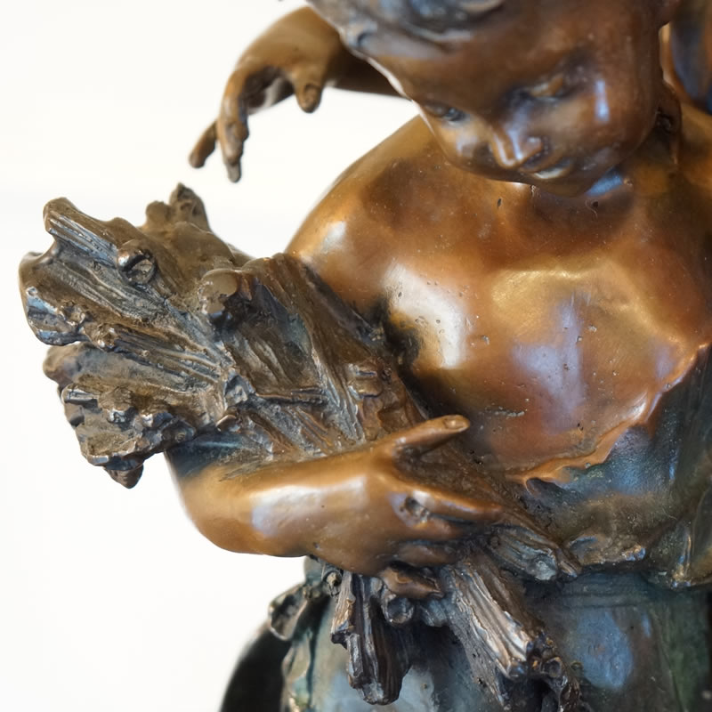 ◎西洋アンティーク ブロンズ像 (小物入れ) 置物 ミッドセンチュリー