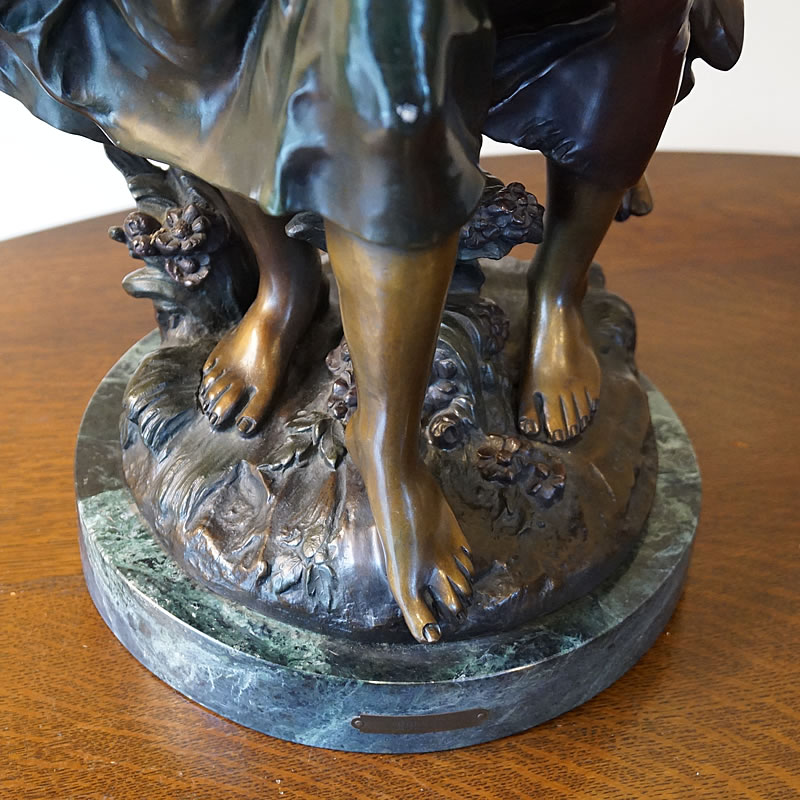 楽天市場】アンティーク ブロンズ像 置物 Auguste Moreau オーギュスト