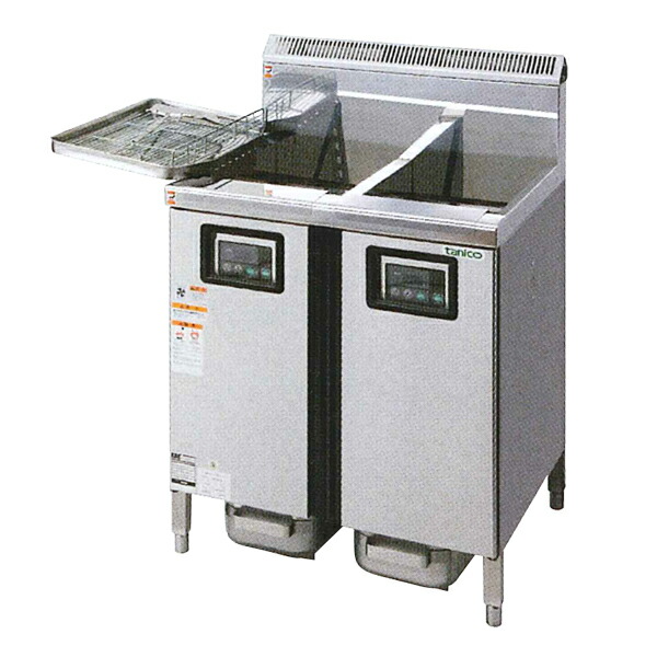 タニコー】ガスフライヤー 15L×2槽式