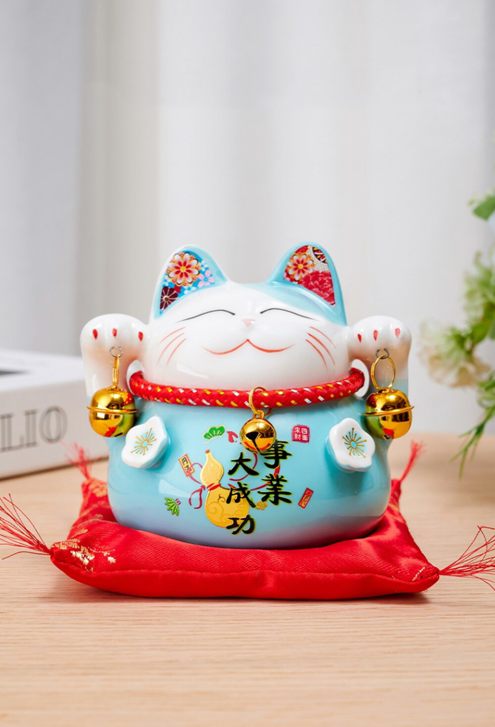 レア☆招き猫 白猫 特大 昭和レトロ 縁起物 置物 貯金箱 商売繁盛