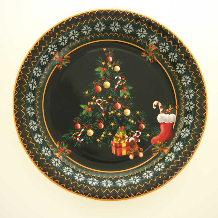 楽天市場】クリスマスパーティー紙食器プレート6個セット クリスマス