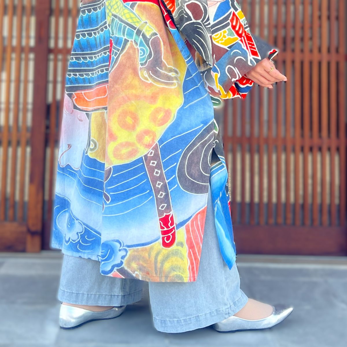 楽天市場】【古布リメイクのぼり旗コート】作家一点もの創作服ミセス