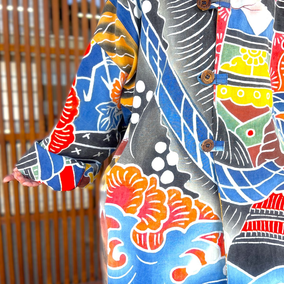 楽天市場】【古布リメイクのぼり旗コート】作家一点もの創作服ミセス