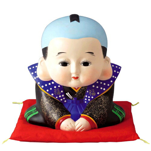楽天市場】福助 置物 特大 【おじぎ/日本製】 送料無料 縁起物 陶器