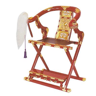 【寺院仏具】曲録 本曲録（椅子式）黒塗り 金具埋め込み式 | 仏壇・仏具専門店 滝田商店