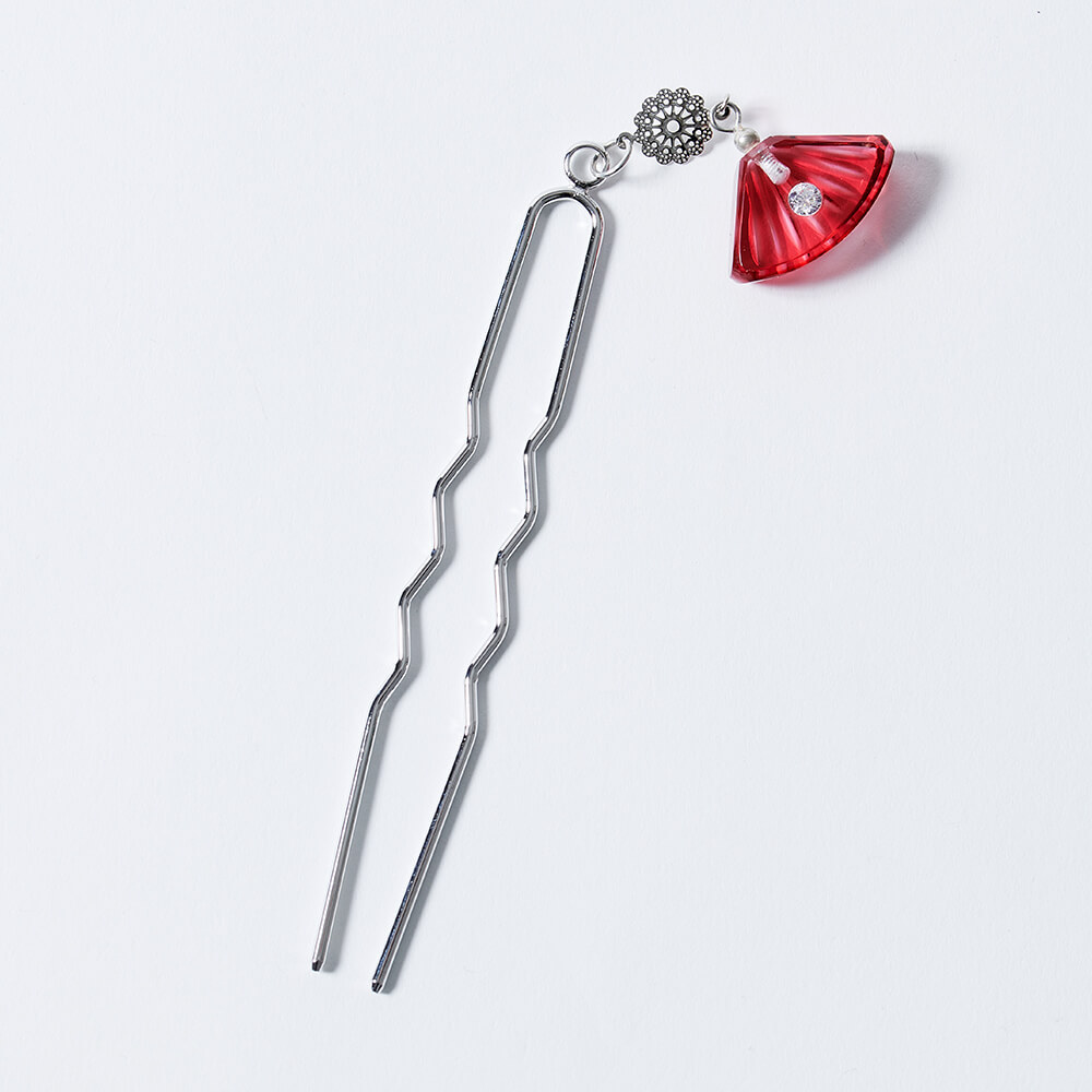 平打ち切子透明簪(江戸時代) 平打ち切子透明簪(江戸時代)