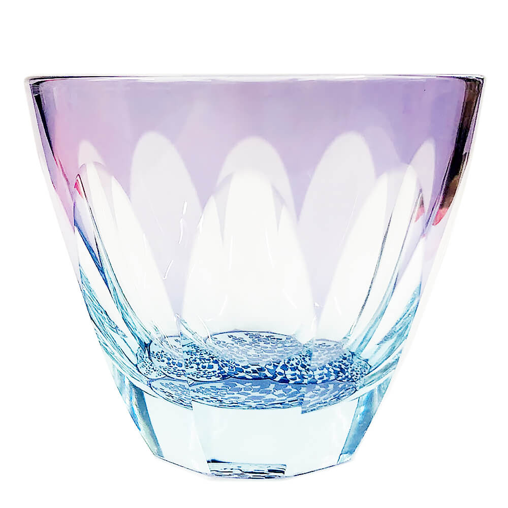 楽天市場】GLASS-LAB株式会社 江戸切子 砂切子 藤 ライトブルー×紫