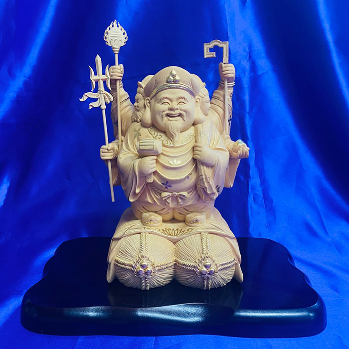 楽天市場】【すぐに使える10％OFFクーポン】三面大黒天 天然檜 金彩