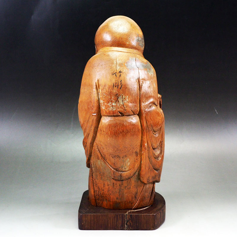 楽天市場】竹根彫刻の人形（台座付き） 0136 竹根細工 竹の根 竹根 竹