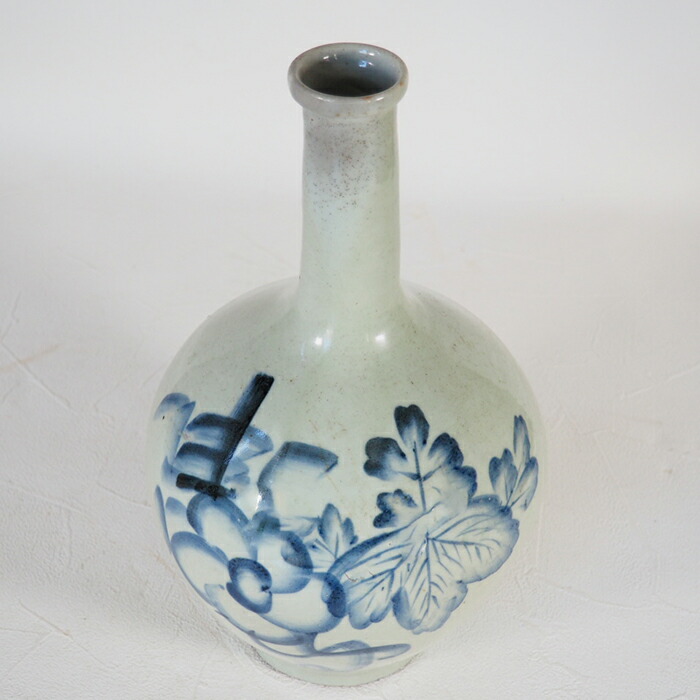 時代物 染め付け 徳利 花入れ 江戸時代 骨董品、美術品 【公式通販】