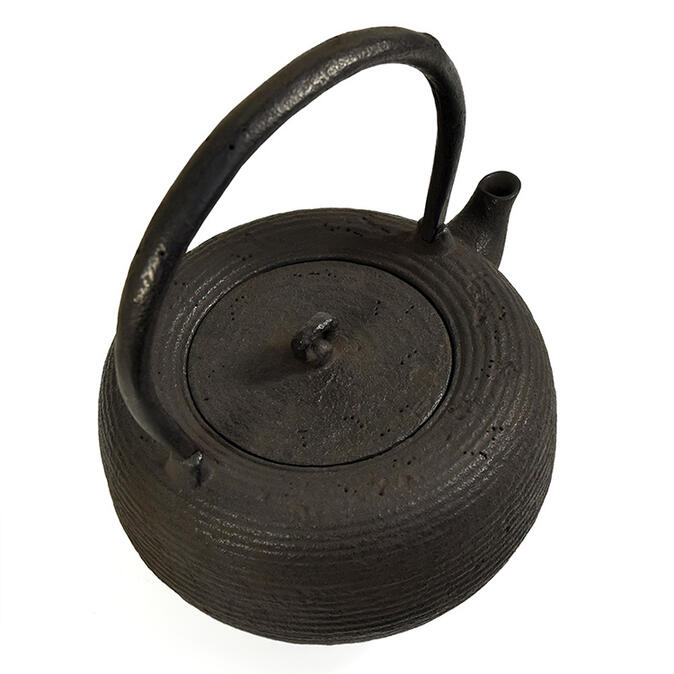 楽天市場】南部鉄器 桐箱入り 小泉仁左衛門作 大糸目文姥口平丸形 鉄瓶