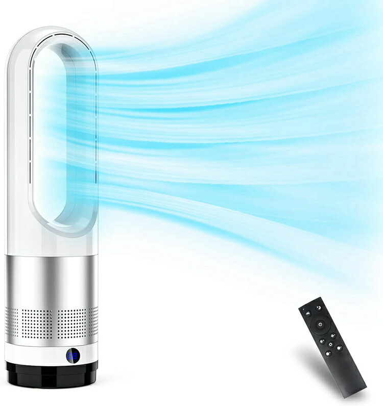 R1636-73-105】扇風機羽なし タワーファン 8段階風量 100°首振 R1636