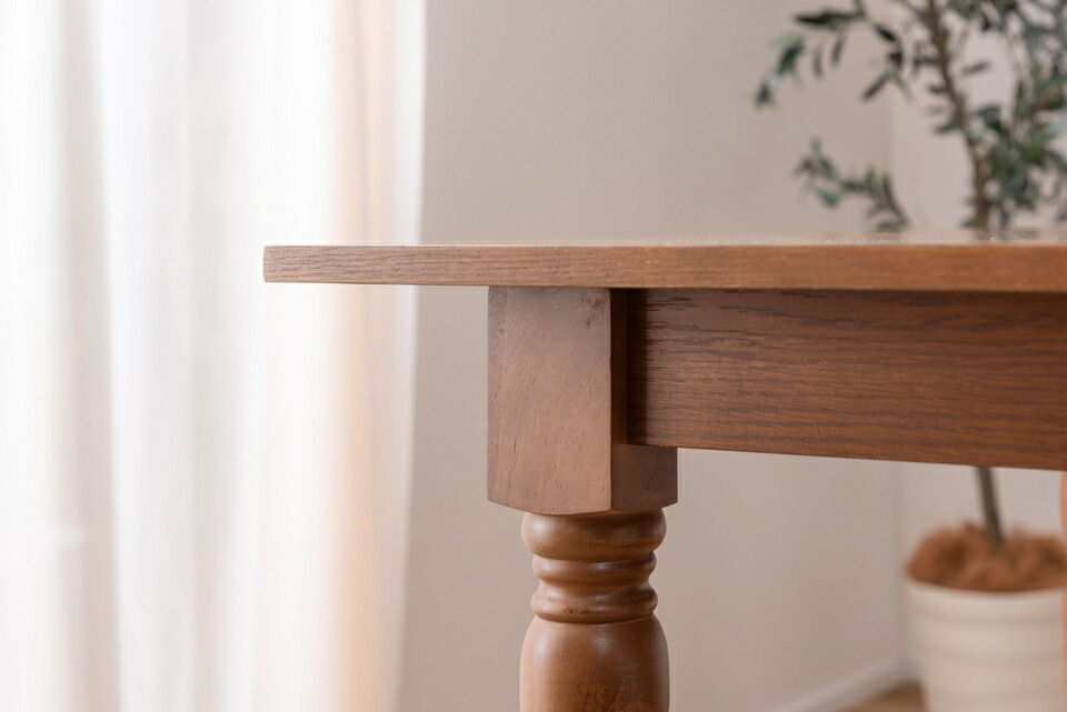 楽天市場】ダイニングテーブル 長方形 四角 天然木 木製 ブラウン